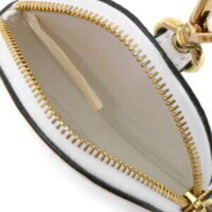 Chloe White Pouch Alphabet Crystal Wallet